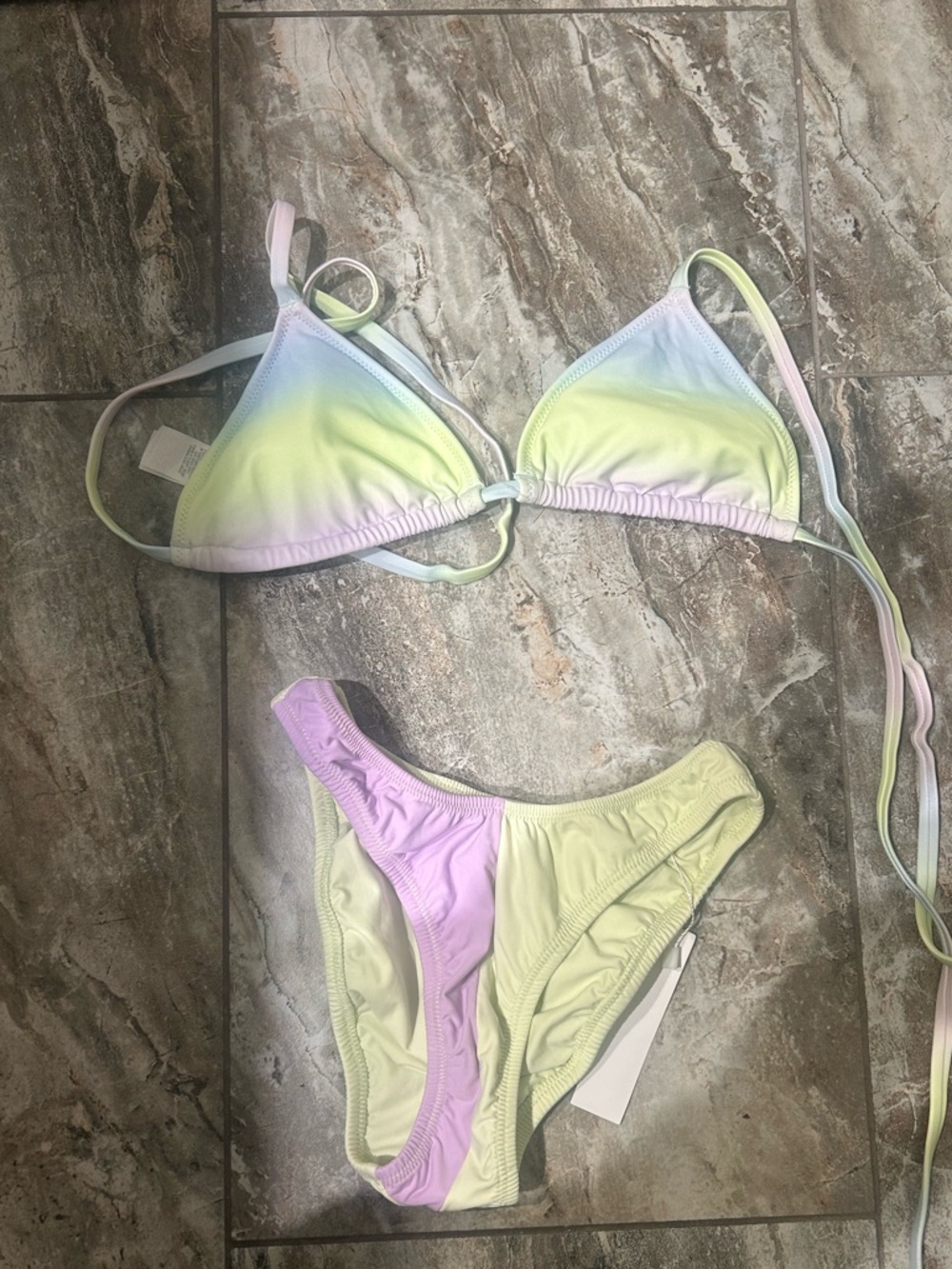 Teayou Bikini - Aerie Bikini - purple and green